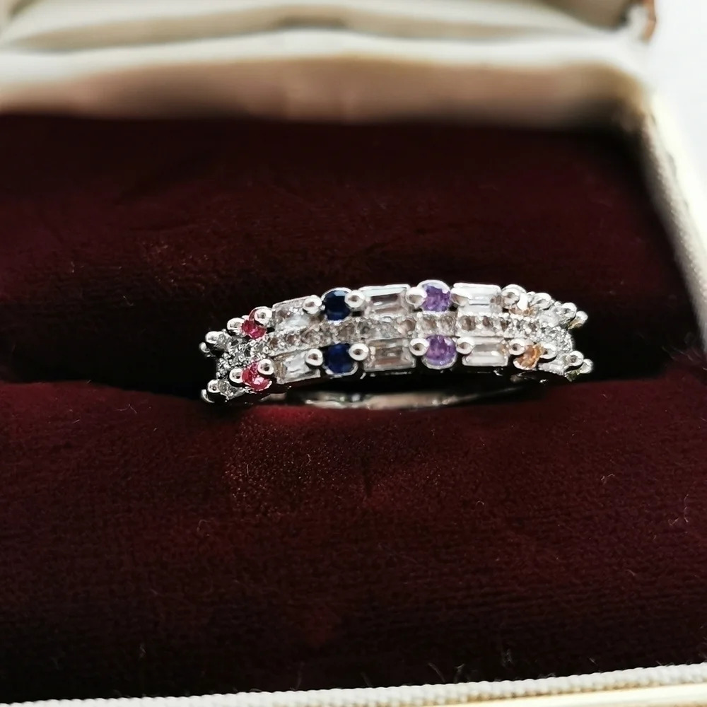 Multi stoned  ring - Picture 3 of 6